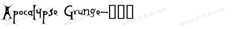 Apocalypse Grunge字体转换